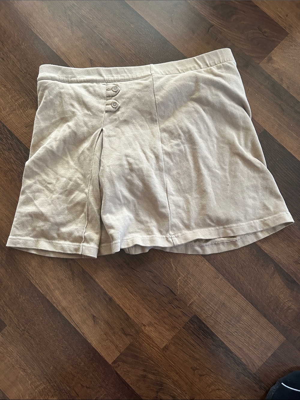 Lands' End Beige Women's Skort with Front Buttons